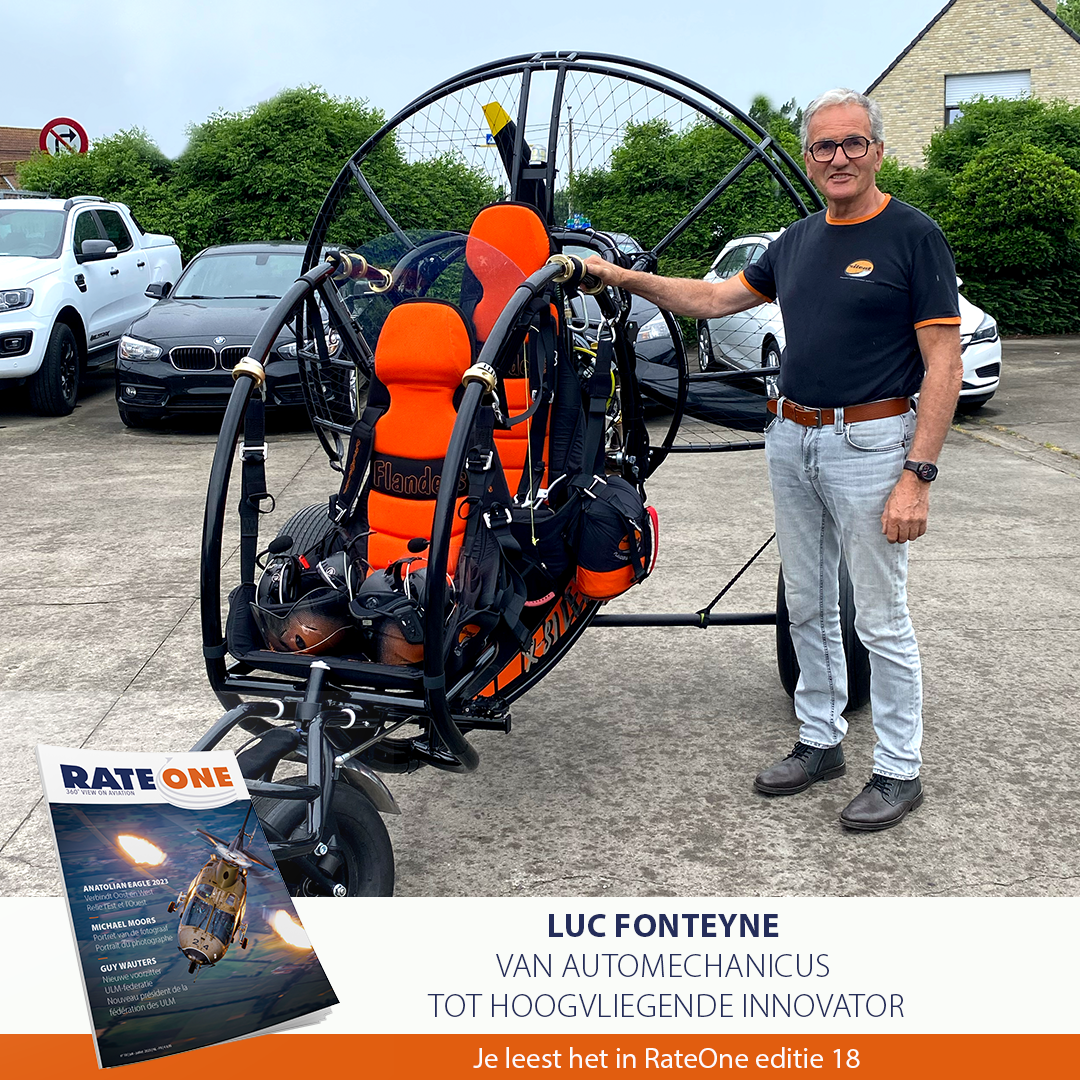 Luc Fonteyne produceert zelf trikes en paramotoren.