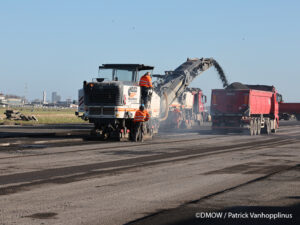 Werkzaamheden runway Oostende 2024